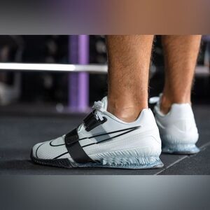 Nike Romaleos 4 White Black Men Weightlifting Cross Training Crossfit Shoes